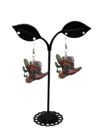 Boots And Sunflower Earrings