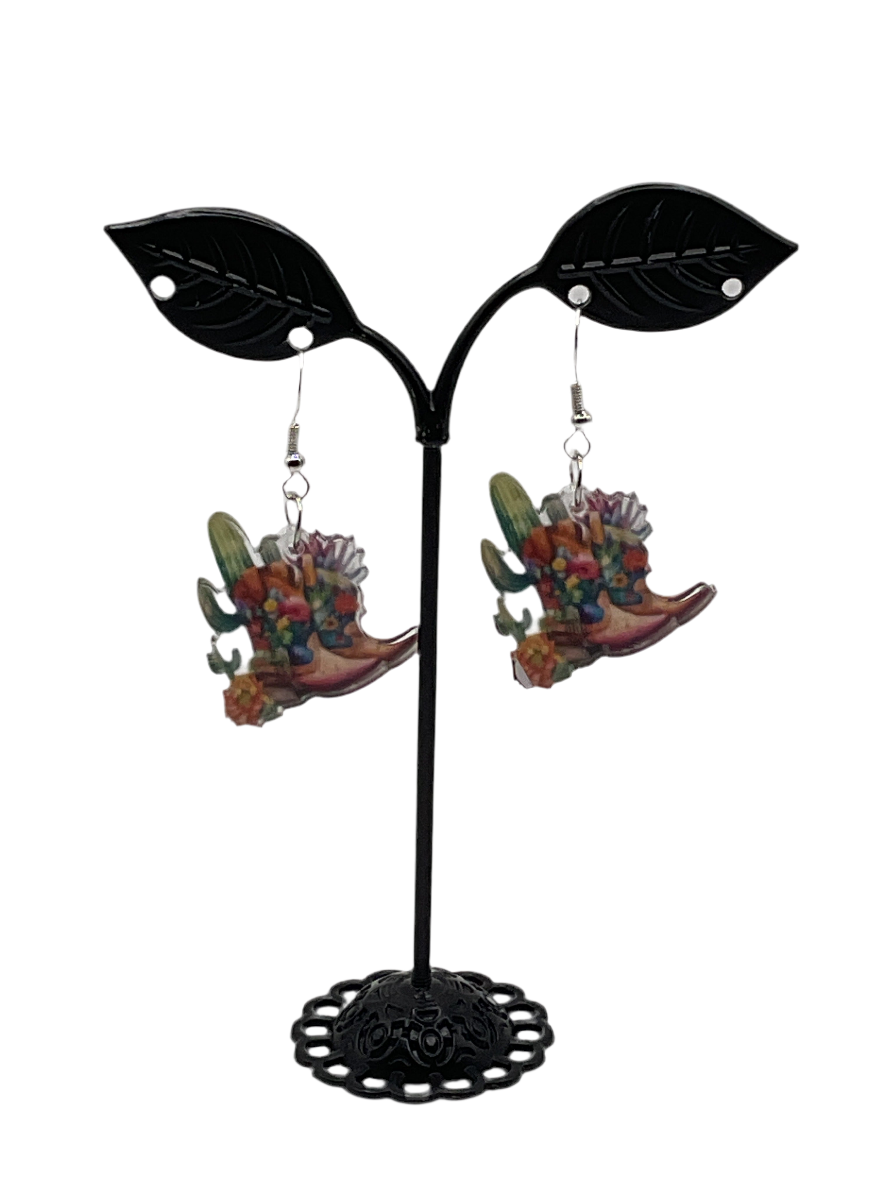 Boots And Sunflower Earrings