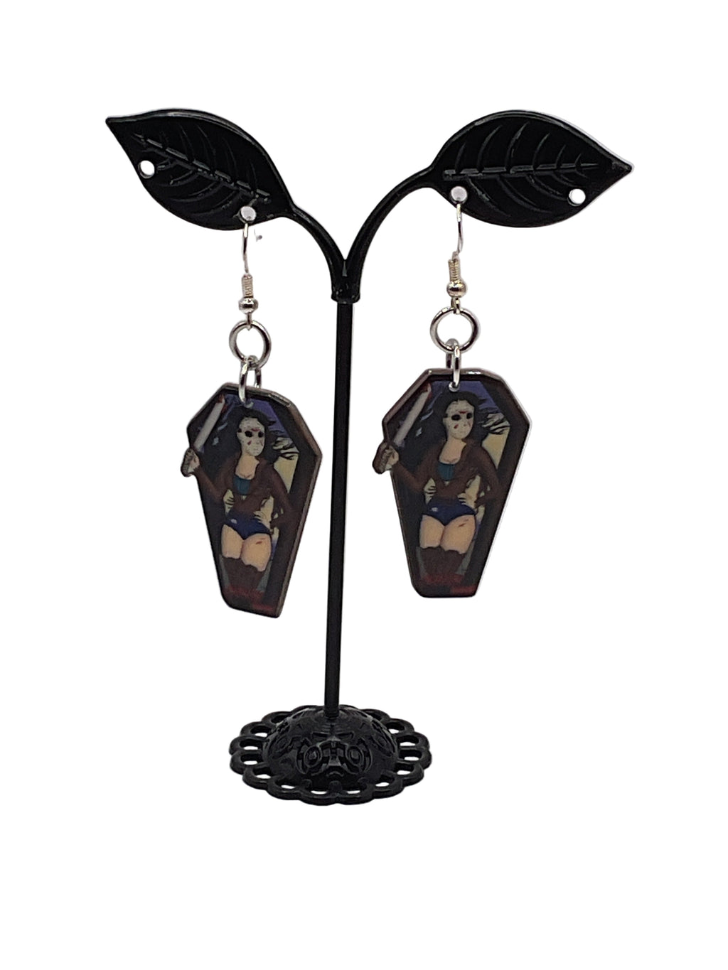 Horror Joker Coffin Earrings
