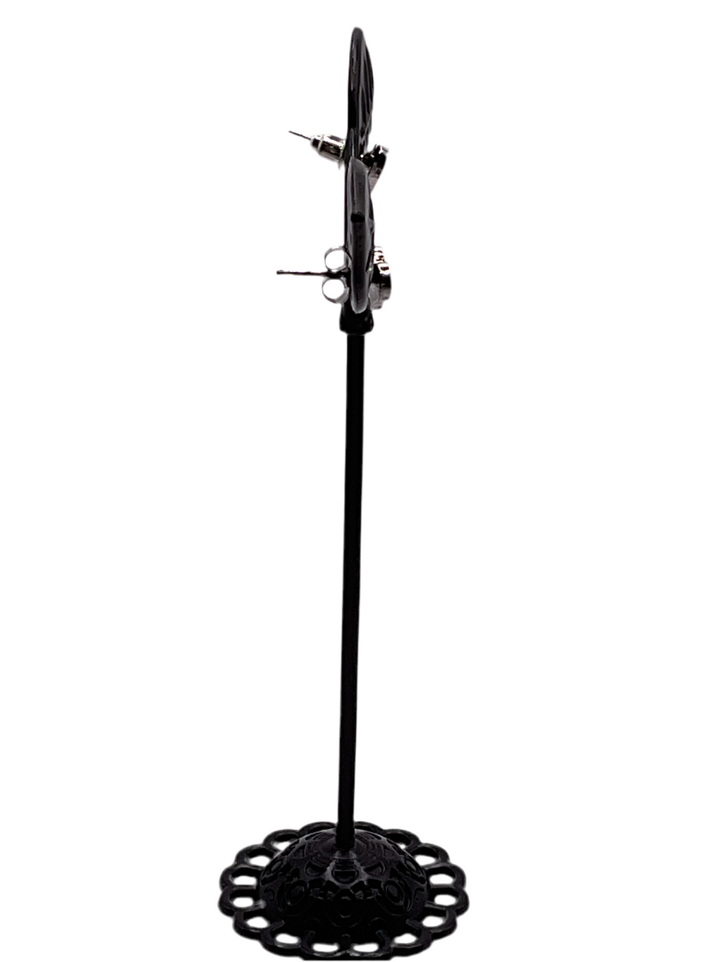 red and pink heart earrings