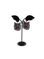 Grey Hairless Cat Earrings