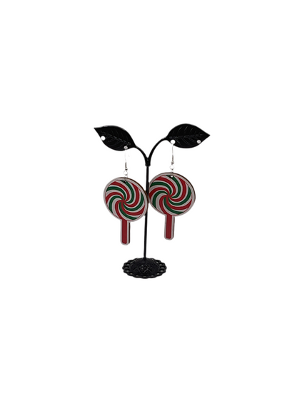 Christmas Lollipop Earrings