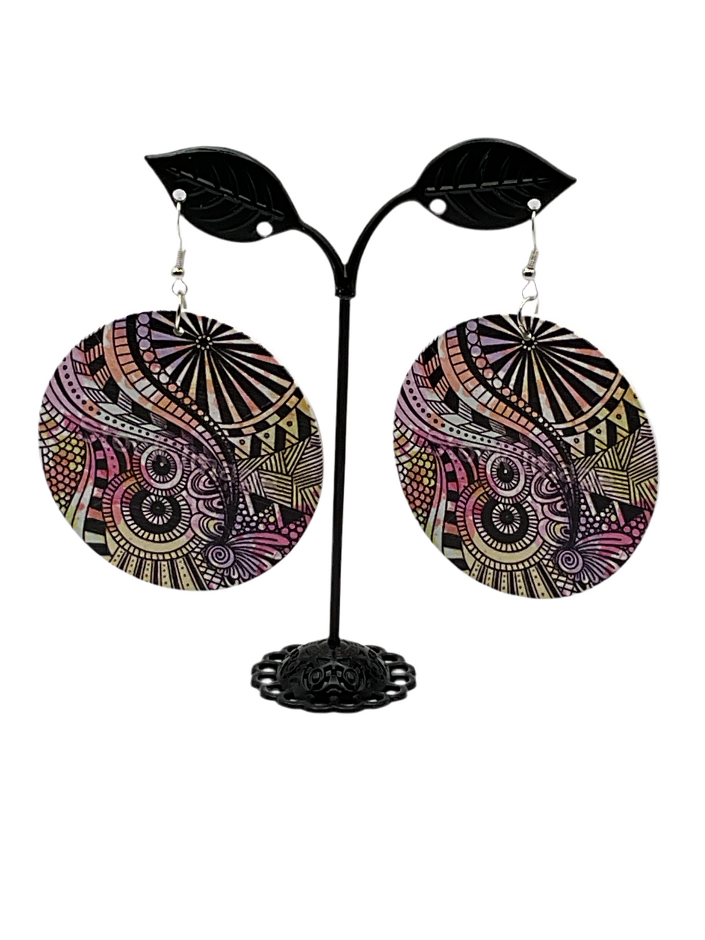 Colorful circle earrings