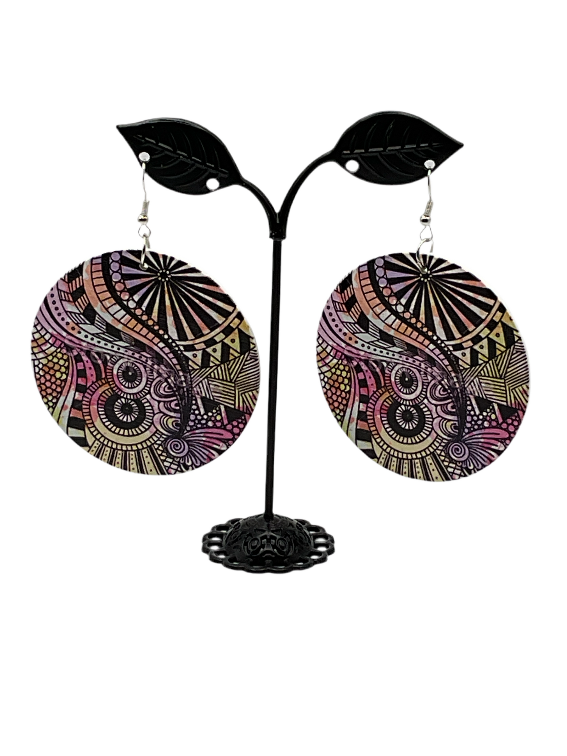 Colorful circle earrings