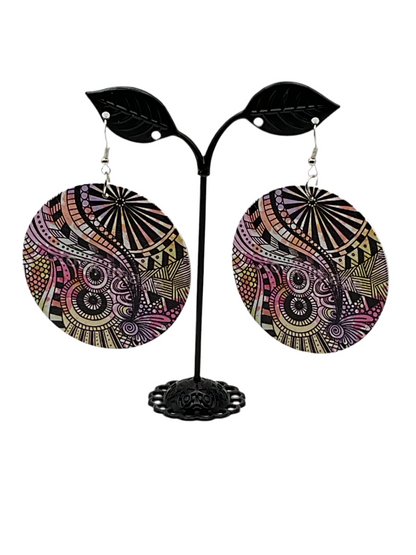 Colorful circle earrings