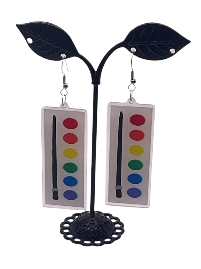 Paintbrush And Paint Earrings Hover Image