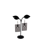Eye chart earrings
