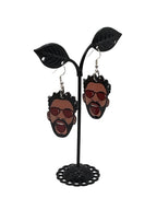 Crazy man earrings