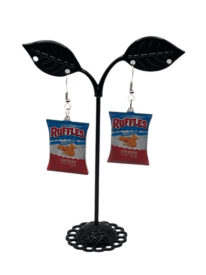 Cheddar Ruffles Chips earrings