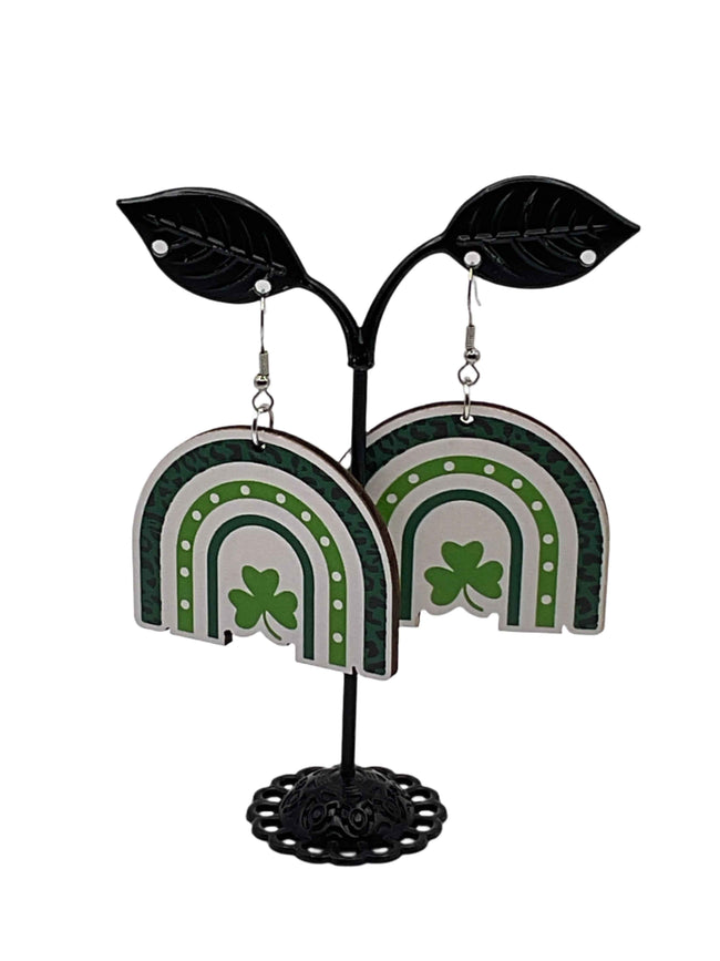 Shamrock & Rainbow Earrings Hover Image