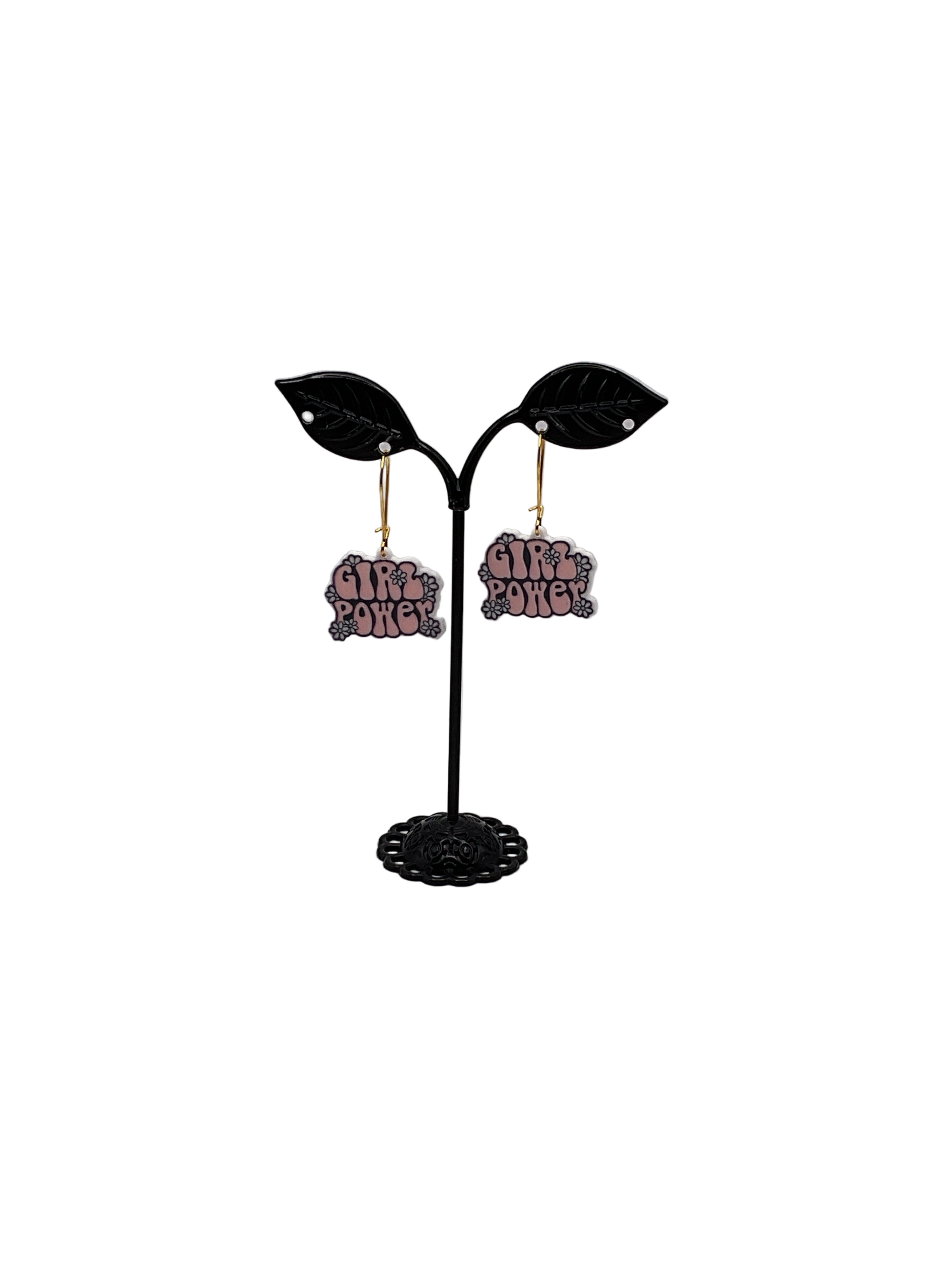 Girl power earrings