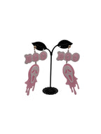 Pink scream boo earrings