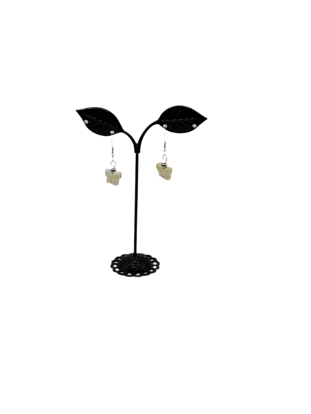 White/Yellow Butterfly Earrings