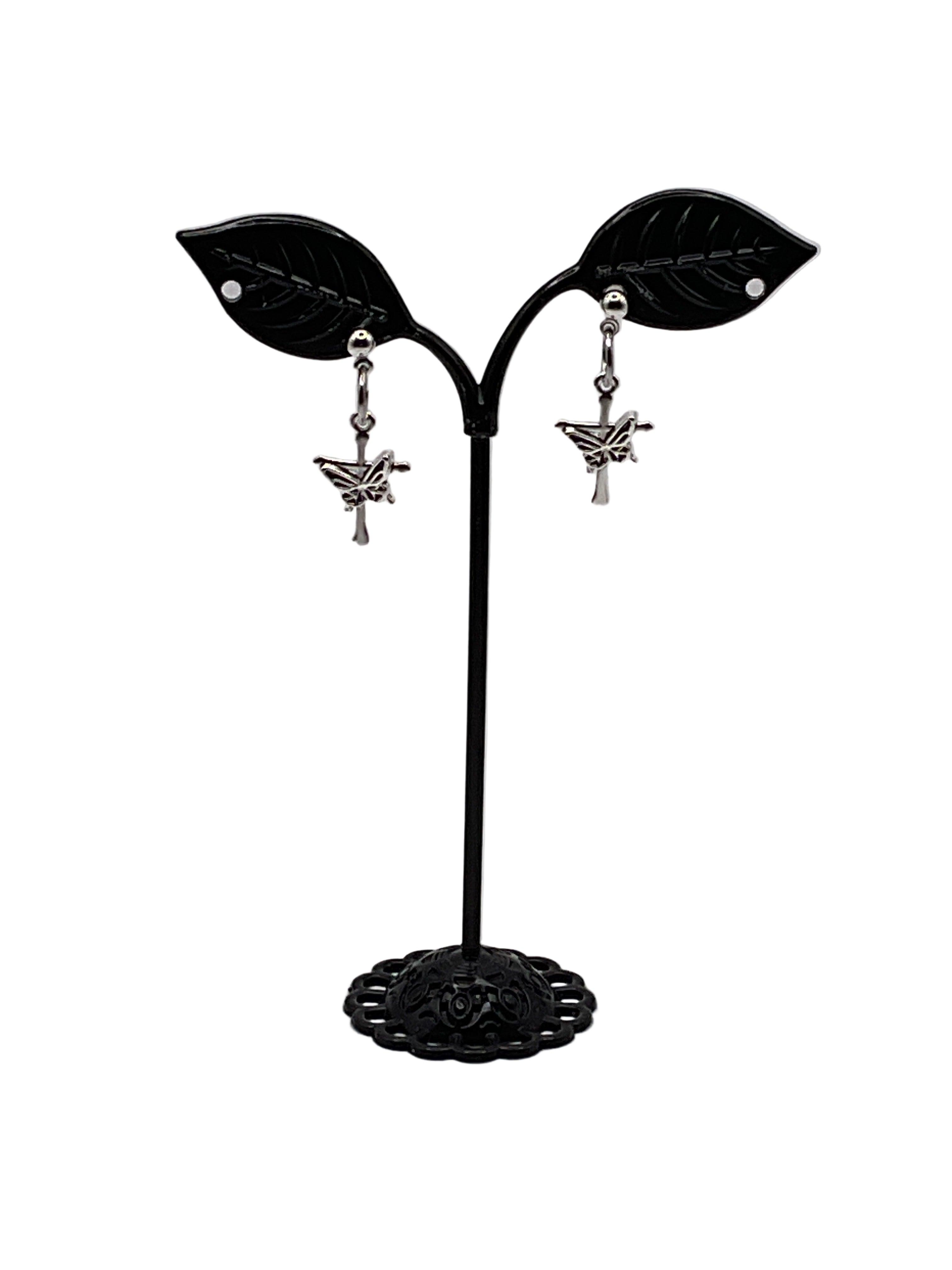 Cross with Butterfly Earrings Main image