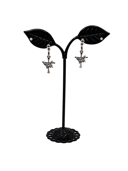 Cross with Butterfly Earrings