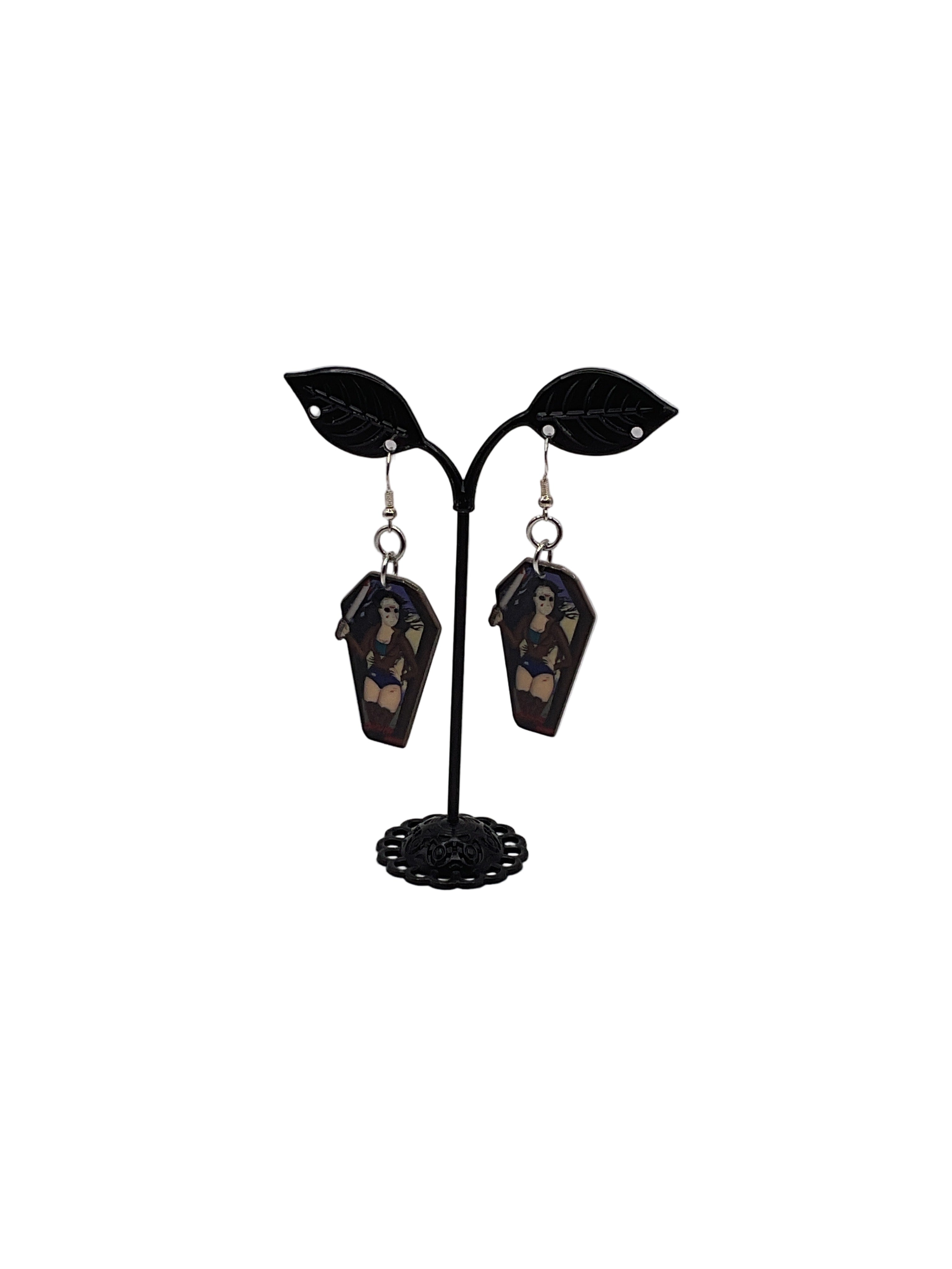 Horror Joker Coffin Earrings