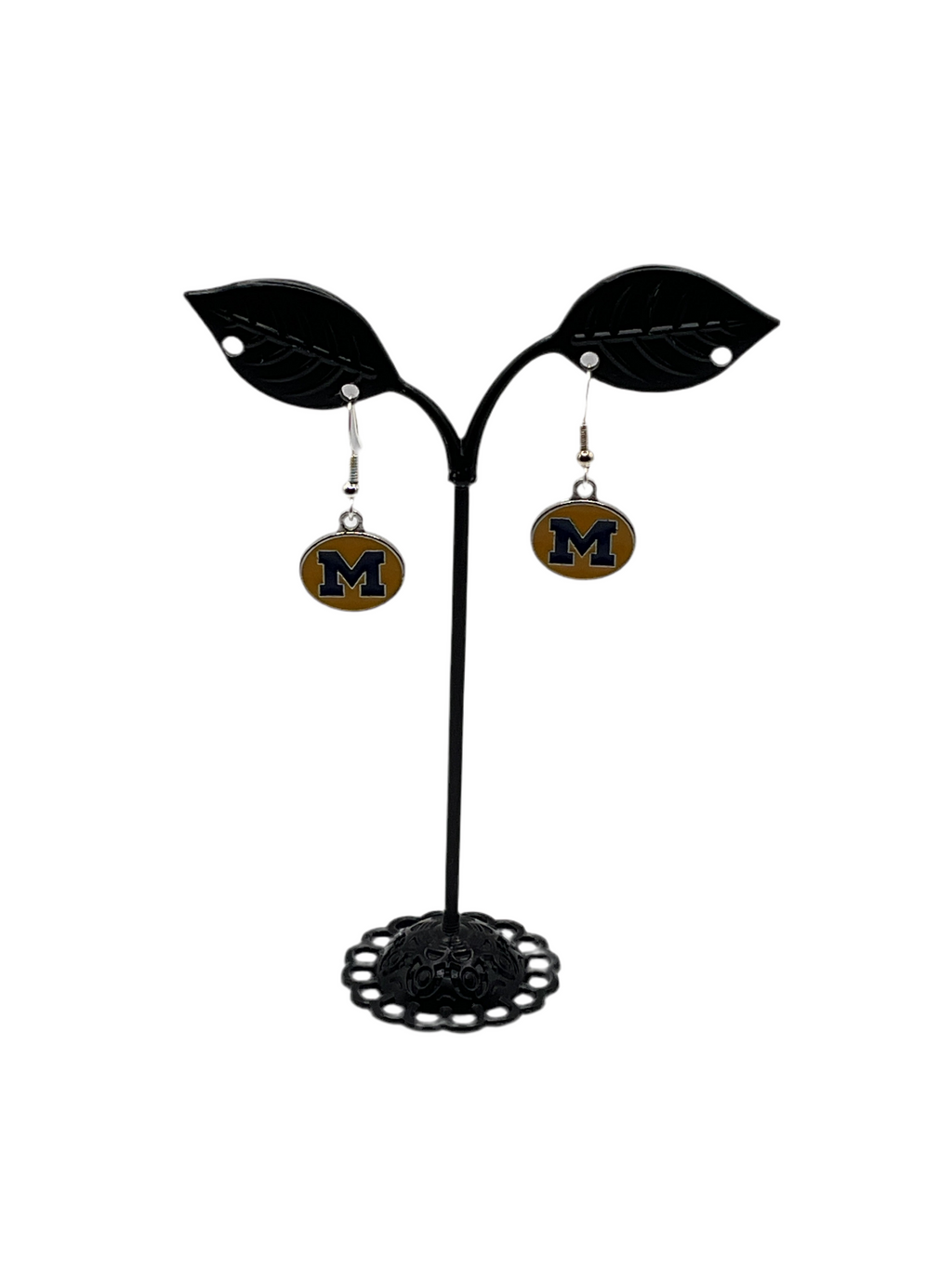 Michigan Wolverine College football earrings