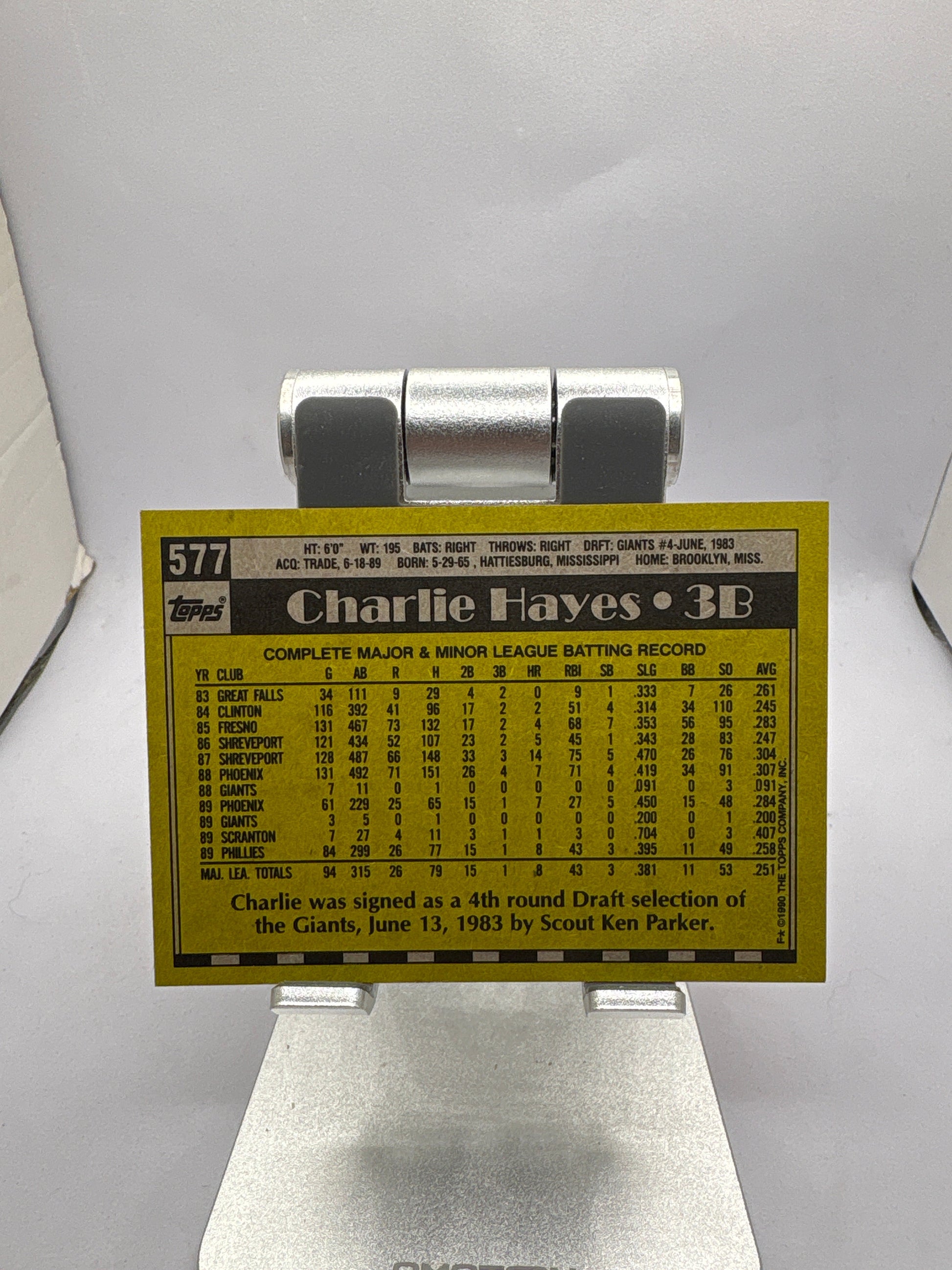 Topps Charlie Hayes