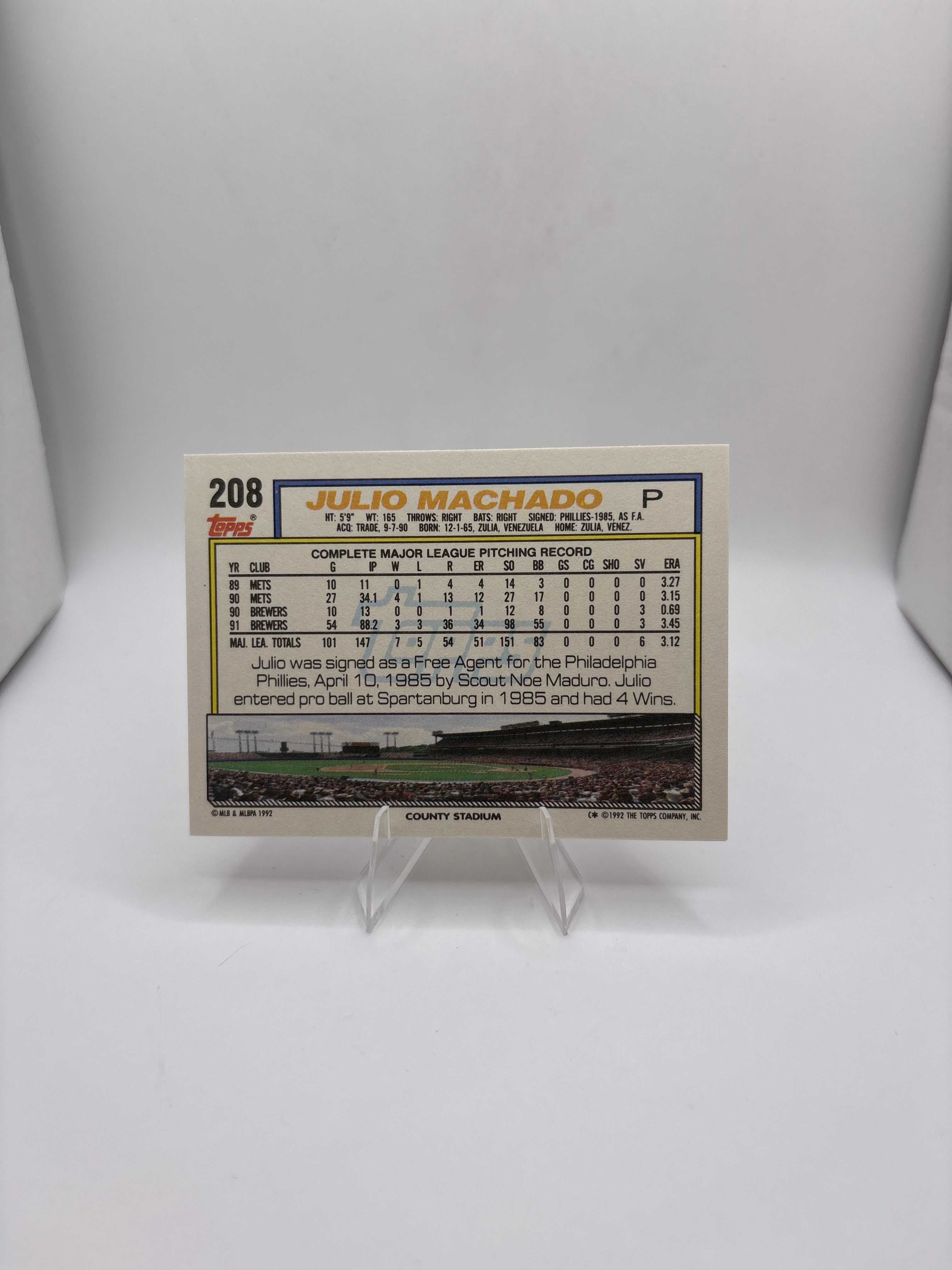 Topps Julio Machado