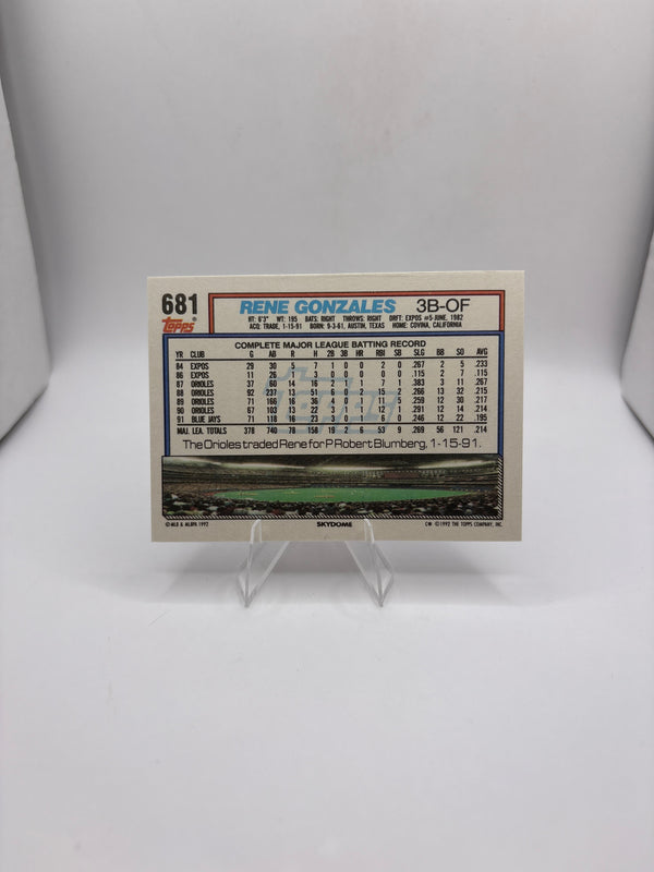 Topps Rene Gonzales