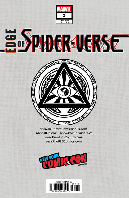 Edge Of Spider-Verse #2 Unknown Comics Tyler Kirkham Exclusive Nycc 2022 Silver Var (11/02/2022) - Collectors World Toys