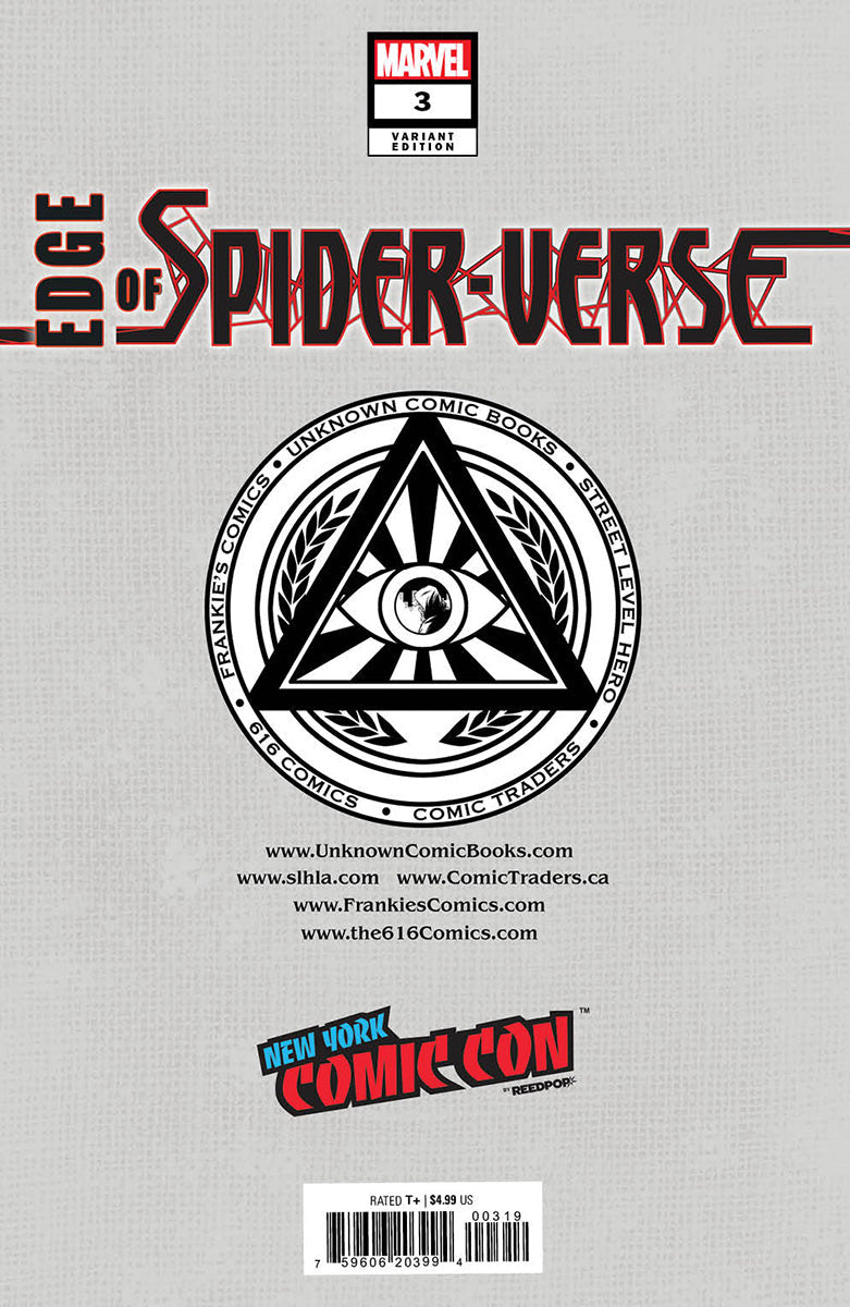 Edge Of Spider-Verse #3 Unknown Comics Tyler Kirkham Exclusive Nycc 2022 Silver Var (11/02/2022) - Collectors World Toys