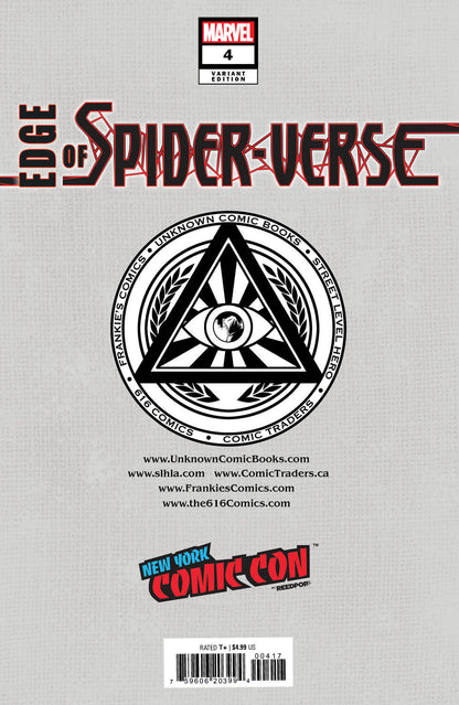 Edge Of Spider-Verse #4 Unknown Comics Tyler Kirkham Exclusive Nycc 2022 Silver Var (11/02/2022) - Collectors World Toys