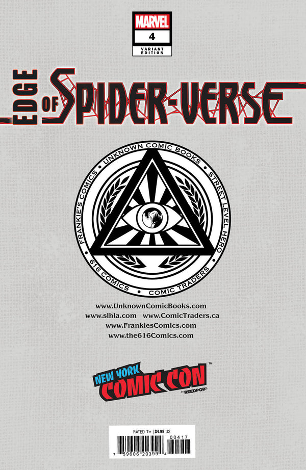 Edge Of Spider-Verse #4 Unknown Comics Tyler Kirkham Exclusive Nycc 2022 Silver Var (11/02/2022) - Collectors World Toys