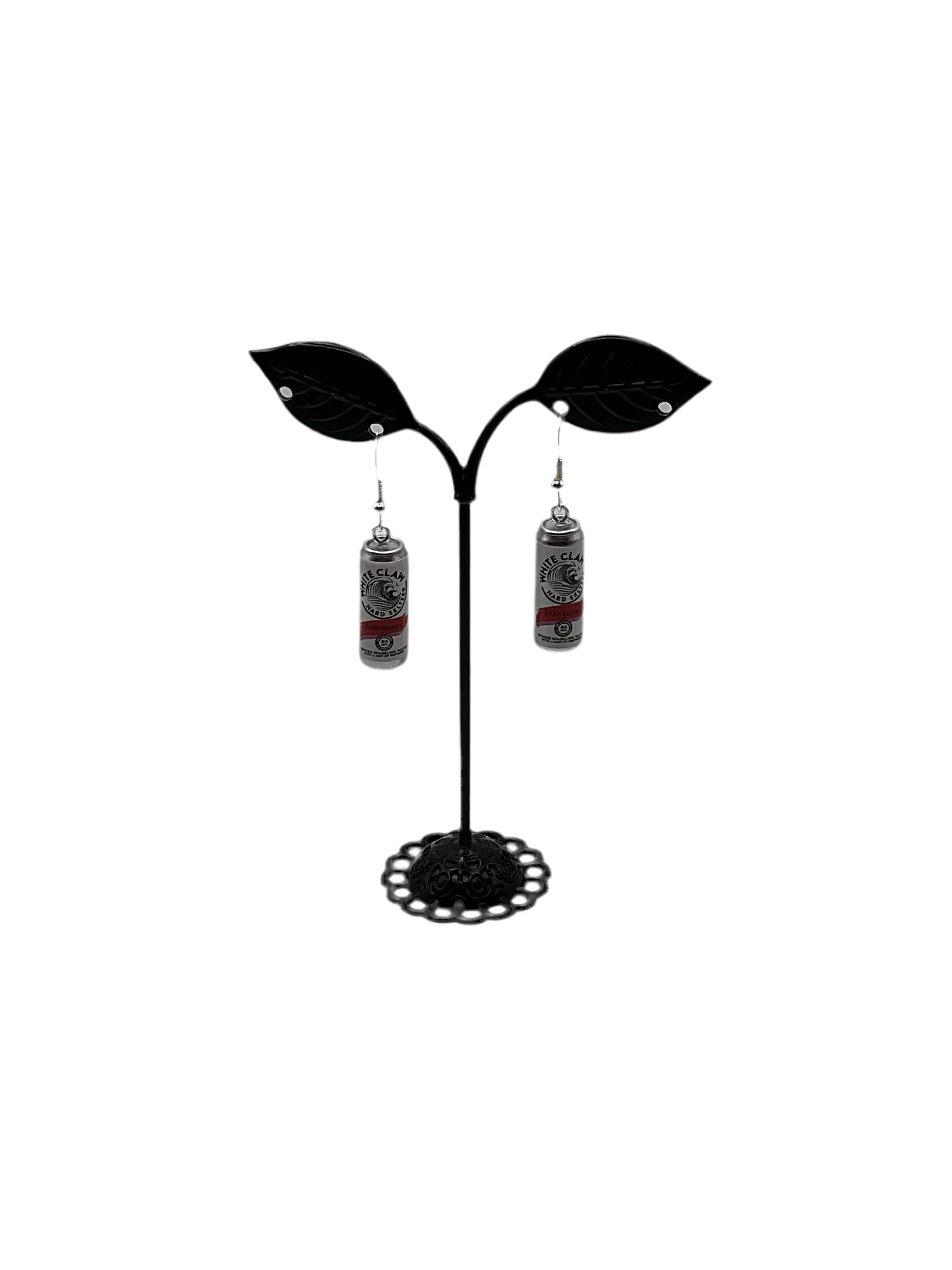 Raspberry White Claw Earrings