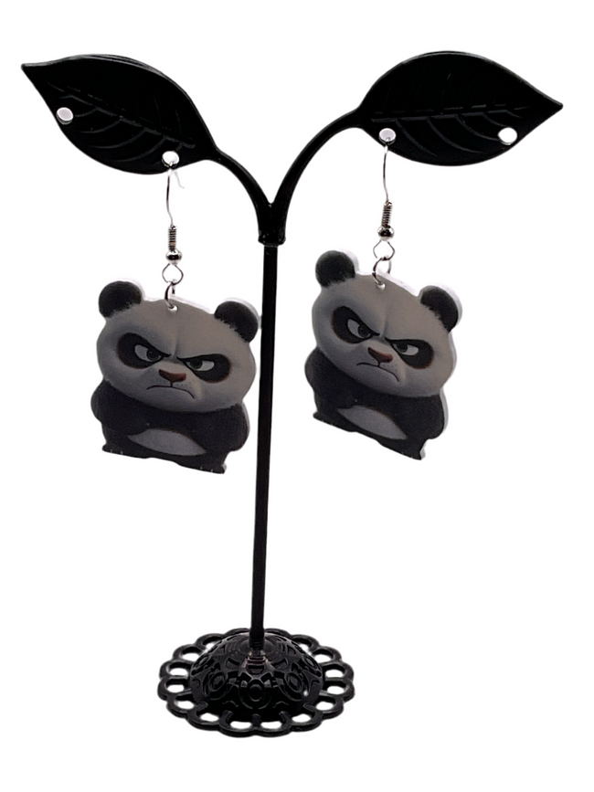 Mad panda earrings Hover Image