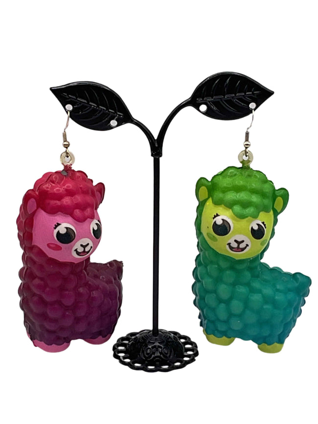 Squishy Llama earrings Hover Image