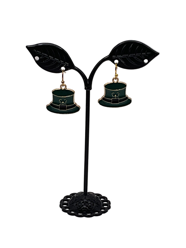 Leprechaun Hat Earrings Hover Image