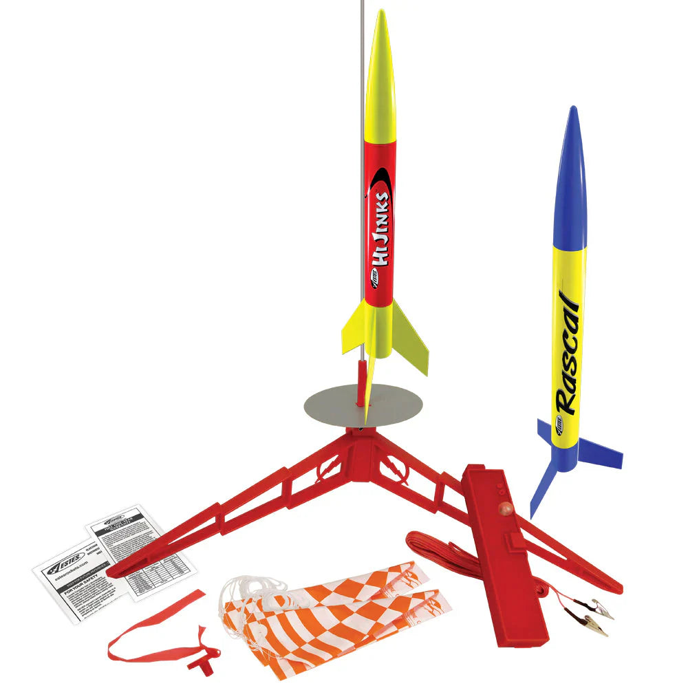 Rascal™ & HiJinks™ Launch Set - Rocket-Building Kit, Beginner Flying-Rocket-Model Kit for Ages 10+