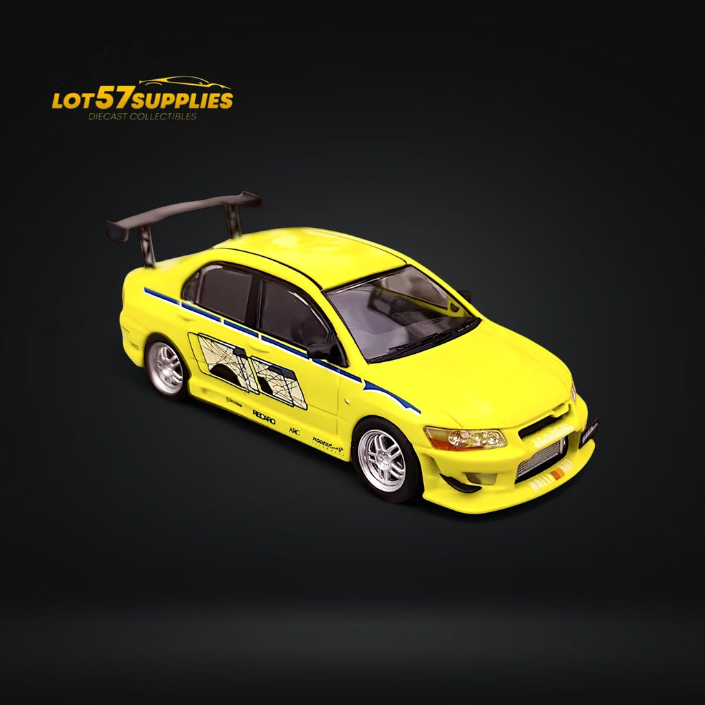 Fast Speed Mitsubishi Lancer Evolution EVO VII FNF Green Livery Figure Version 1:64 - Collectors World Toys