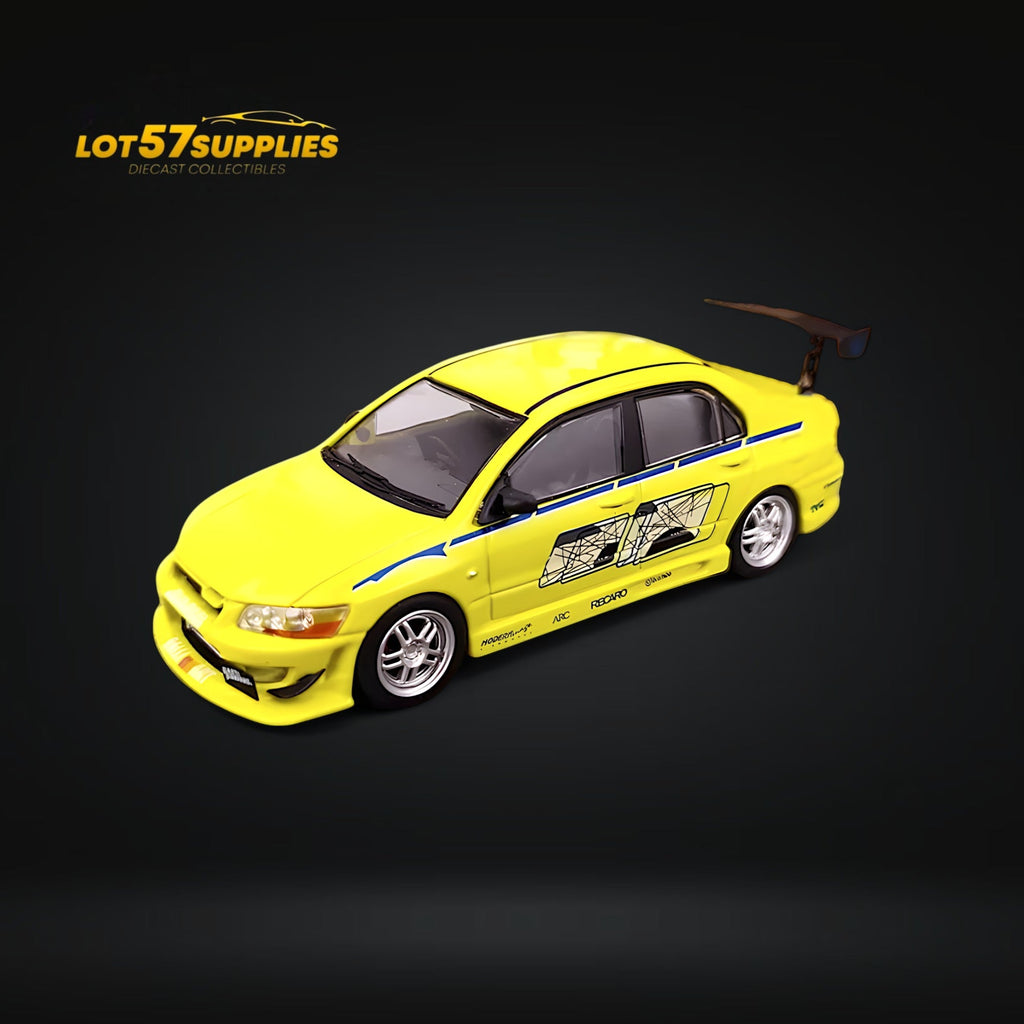 Fast Speed Mitsubishi Lancer Evolution EVO VII FNF Green Livery Figure Version 1:64 - Collectors World Toys