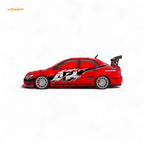 TimeMicro Mitsubishi Lancer EVO 9th Gen - Openable Hood & Figure - With Container 1:64 - Collectors World Toys