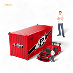 TimeMicro Mitsubishi Lancer EVO 9th Gen - Openable Hood & Figure - With Container 1:64 - Collectors World Toys