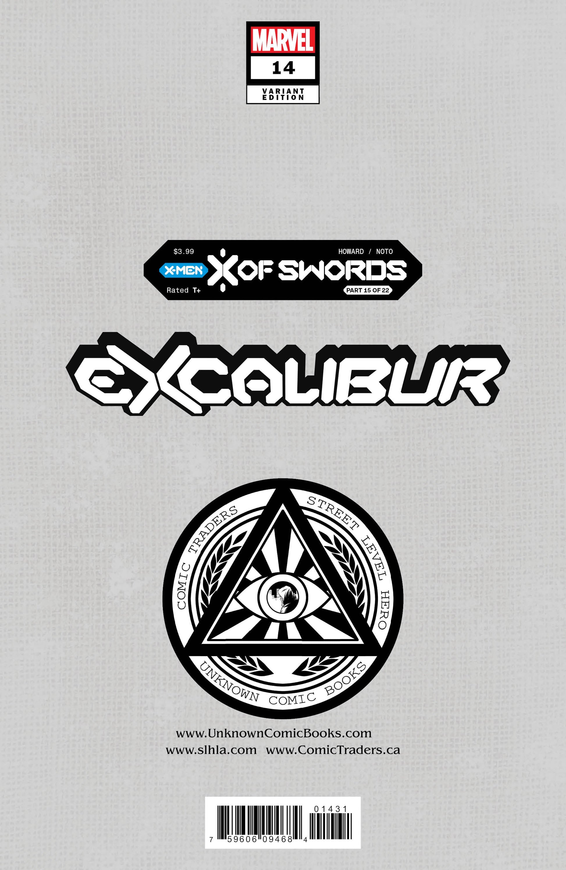 Excalibur #14 Unknown Comics Lucas Werneck Exclusive Var Xos (11/11/2020) - Collectors World Toys