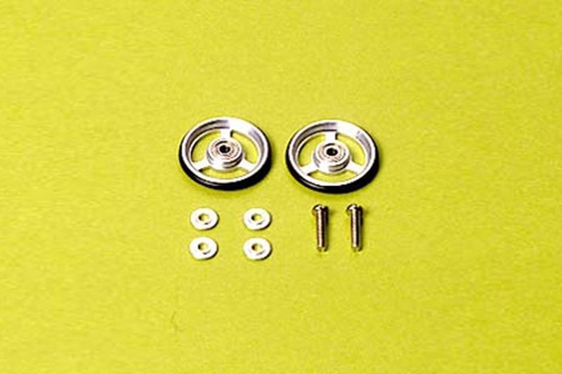 Tamiya - JR 3-Spoke Ball-Race Rollers (17mm/Aluminum)