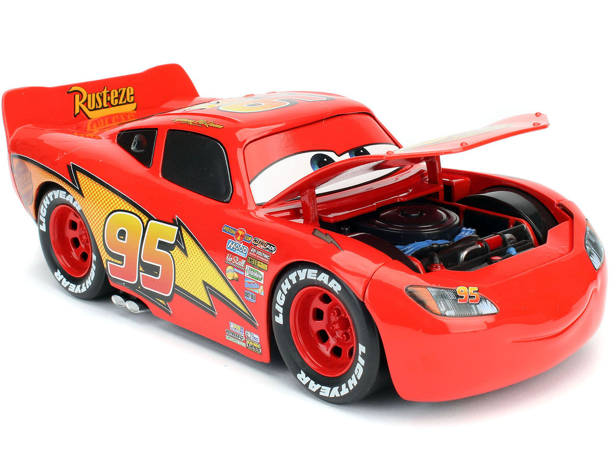 Jada - Lightning McQueen #95 Red with Extra Wheels Disney & Pixar "Cars" Movie "Hollywood Rides" Series Diecast Model Car by Jada