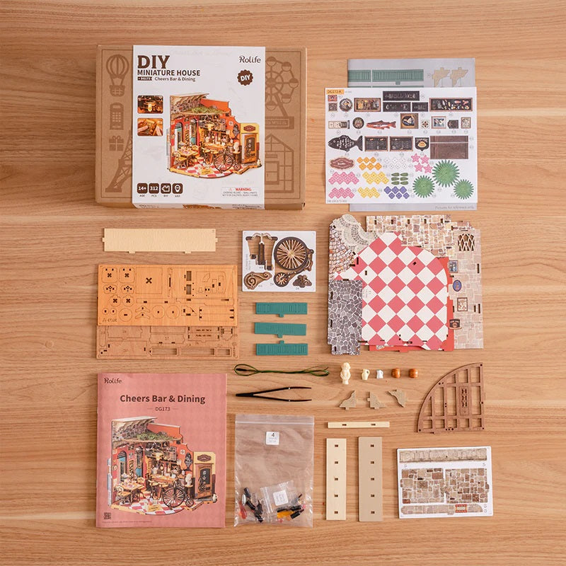 Rolife - Cheers Bar & Dining DIY Miniature House DG173