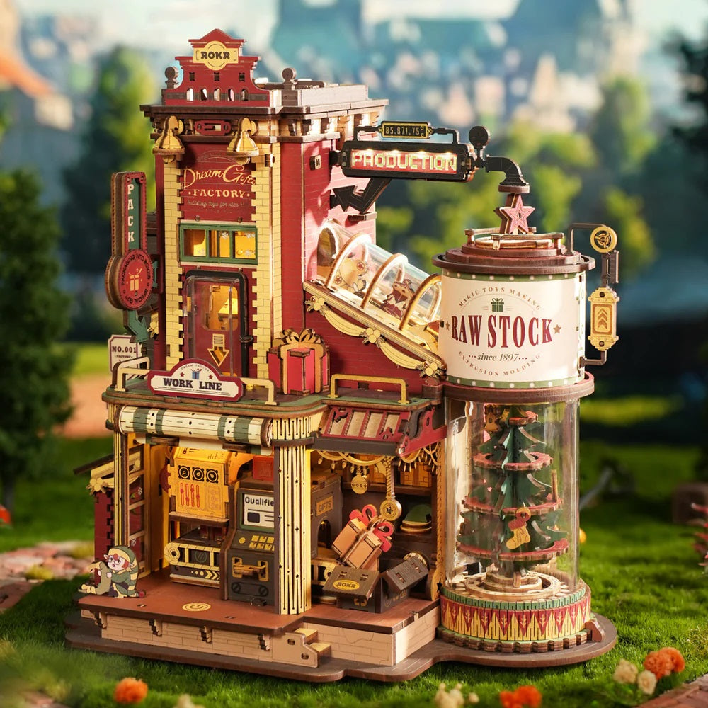 ROKR-Robotime - Christmas Dream Gift Factory Wooden Music Box