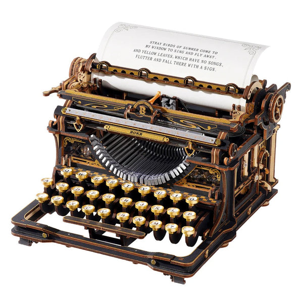 ROKR - Mechanical Typewriter Wooden 3D Puzzle LK703B (Classic Version)