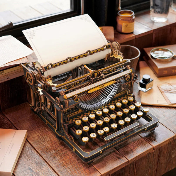 ROKR - Mechanical Typewriter Wooden 3D Puzzle LK703B (Classic Version)