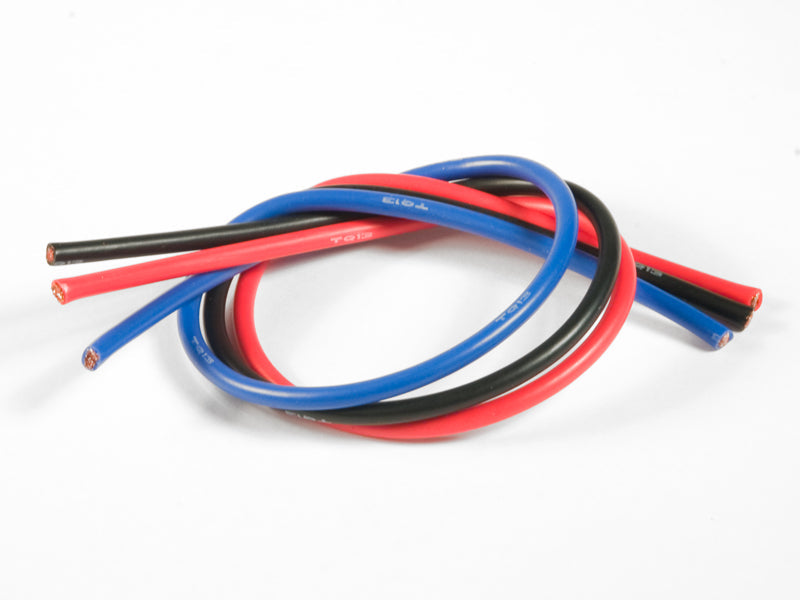TQ Wire - 13 Gauge Super Flexible Wire- 1' ea. Black, Red, Blue
