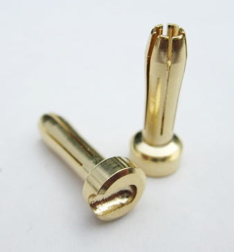 TQ Wire - 4mm HD Male Bullets (Charger Side, pr.) Gold