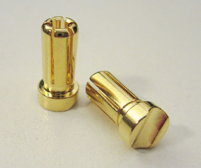 TQ Wire - 5mm Male Short Light Bullets (pr.) Gold 13mm
