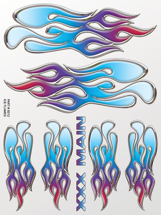 XXX Main Racing - Ice Flames Sticker Sheet