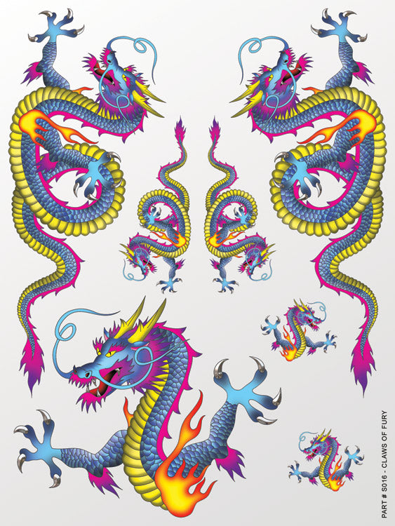 XXX Main Racing - Claws of Fury Sticker Sheet