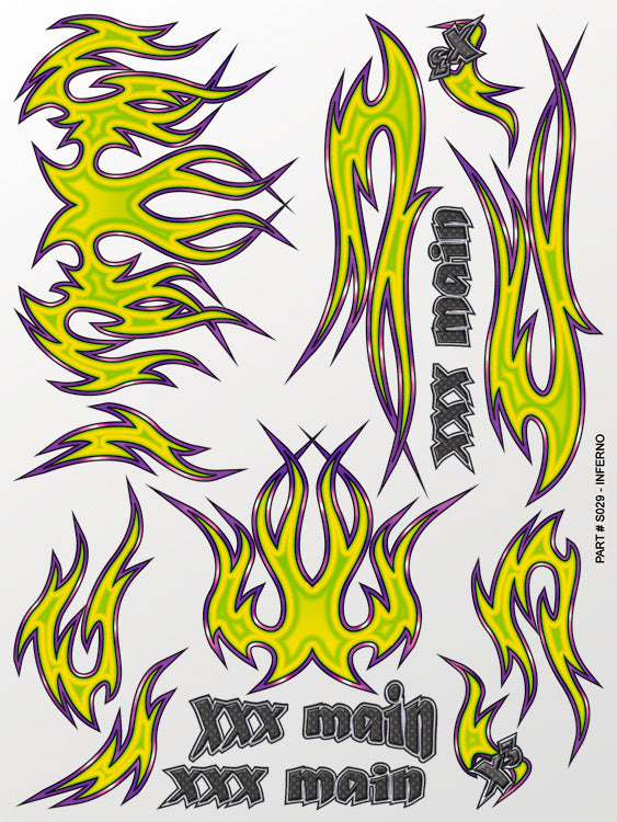 XXX Main Racing - Inferno Sticker Sheet